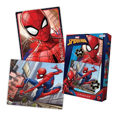 Puzzles x2 Hombre Araña 24 y 36 Piezas Tapimovil