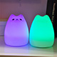 LAMPARA VELADOR LUZ LED SILICONA ANIMALITO GATITO LL114 - Somos los Juguetes Mayorista