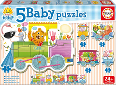 5 Baby Puzzles Tren Toyco Art 18027