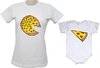 camiseta mae e filha pizza