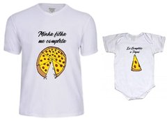camiseta pai e filha pizza