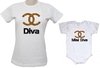 Camiseta Mae e Filha Diva e Mini Diva