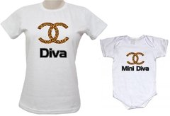 Camiseta Mae e Filha Diva e Mini Diva