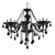 Lustre candelabro 8 braços Preto