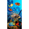 Toalha de Praia Resort Aveludada - 100% Algodão - 76cm x 1,52m - Colorful Sea Fishes - Buettner
