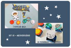 Só um bolinho - Festa Astronauta - Kit 01