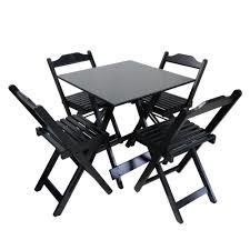 Cadeiras Dobrável Em Madeira kit c/ mesa na internet