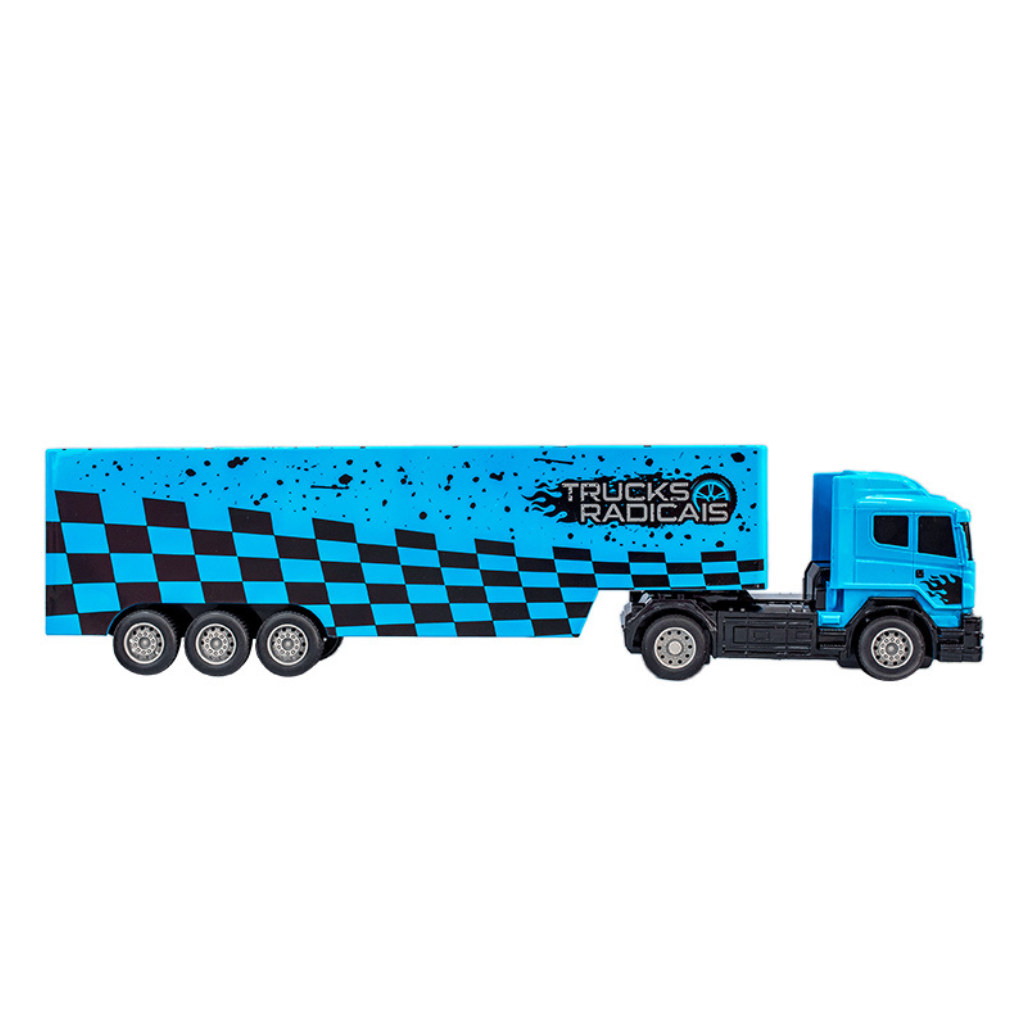 Caminhão Carreta com Controle Remoto - Big Truck com Luz - Azul - 60cm -  Unik Toys - superlegalbrinquedos