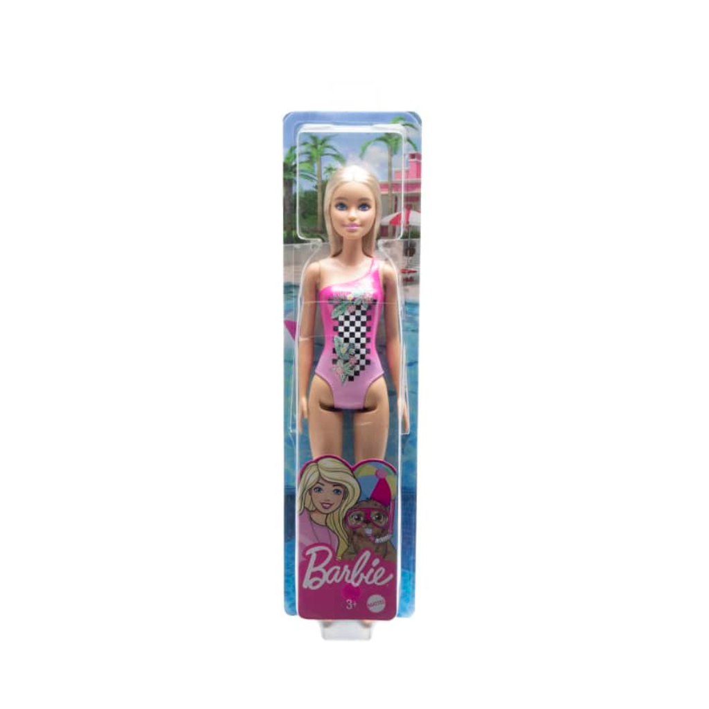 Boneca Barbie Fashion & Beauty com Roupa de Banho Xadrex - Mattel