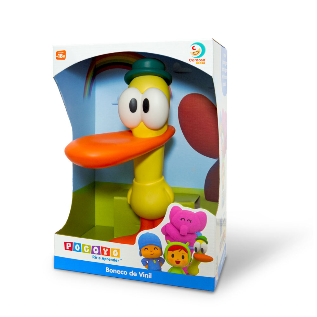 Boneco Nina De Vinil Macio Desenho Infantil Pocoyo - Cardoso