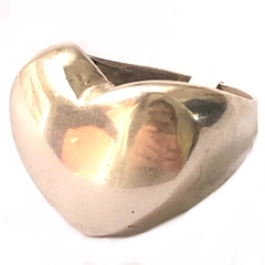 Anillo corazon de plata italiana bombe de 2 cm x 1,5 cm nro. 21 - comprar online