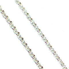 Cadena rolo de acero blanco de 4 mm de grosor y 45 cm de largo - comprar online