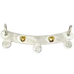 Dije percha de plata y oro para tres nenes - comprar online