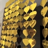 Cortina metalizada corazones dorados