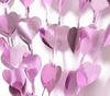 Cortina metalizada corazones rosas