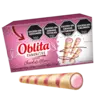 Cubanitos Oblita sabor chocolate blanco rosa caja x 48u