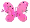 Alitas de mariposa con vincha y varita color rosa