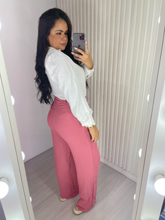 Calça pantalona - rose - comprar online