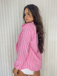 Conjunto kimono - listras rosa - loja online