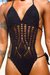 Black Mayan Swimsuit Crochet