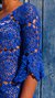 Vestido Mini Filomena Azul Crochê na internet