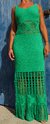 Vestido Longo Irene Verde Crochet