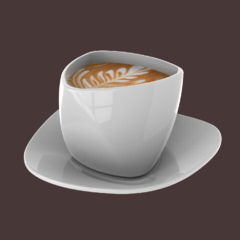 Pocillo de café PAUSA, con plato en internet