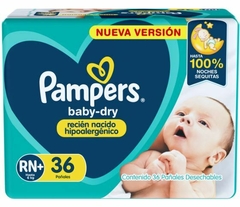 Pampers Baby Dry Recién Nacido + (RN+) x36 u.