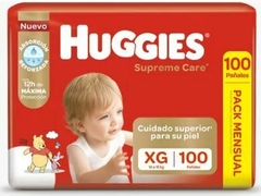HUGGIES SUPREME CARE PACK MENSUAL (XG x 100 / XXG x96 / XXXG x 92)