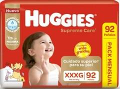 HUGGIES SUPREME CARE PACK MENSUAL (XG x 100 / XXG x96 / XXXG x 92) en internet