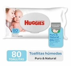 Toallas Húmedas Huggies Puro y Natural (RN) x 80 u. - comprar online