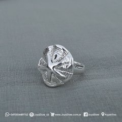 anillo estrella de mar plata 925