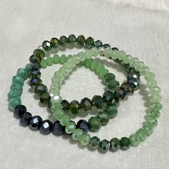 PULSERAS x 3 CRISTAL CHECO Mix