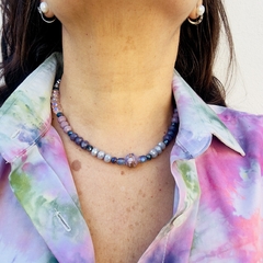 COLLAR DE CRISTAL GAMA LILAS