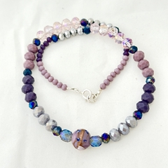 COLLAR DE CRISTAL GAMA LILAS - comprar online