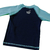 Conjunto Infantil Praia Camiseta Manga Longa e Sunga e Chapéu Azul Claro