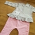 roupa para bebê menina enxoval conjunto coelha rosa cinza