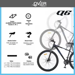 Bicicleta Mtb Overtech Q6 R29 Aluminio 21v Freno A Disco en internet
