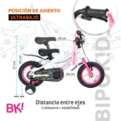 Bicicleta Rdo 12 de Nena Unicornio Frenos V-brake - comprar online