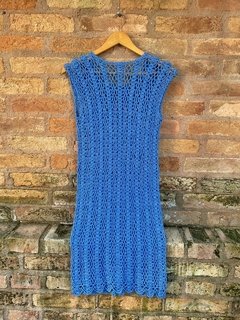 Vestido Crochê Azul - comprar online