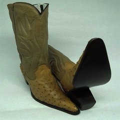 bota feminina, bota country, bota de avestruz, bota texana, couro exotico, bota bico fino