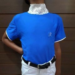 camisa de prova infantil de hipismo, blusa de hipismo para competicao