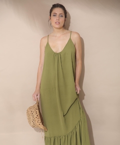 VESTIDO JAZMIN fucsia/verde/negro - comprar online