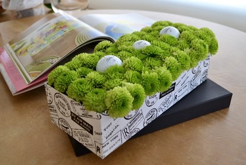 Set de pelotas de golf en caja artesanal