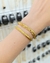 Pulseira snake lisa folheada em ouro 18k na internet