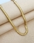 Pulseira snake lisa folheada em ouro 18k