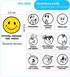 Carimbos psicoavaliação modelo Smile - 10 un.