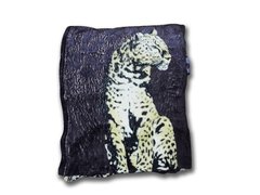 Manta Casal Estampa Leopardo Escuro Anti Alergico - comprar online