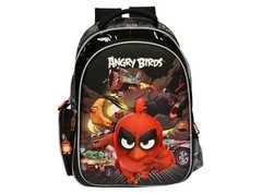 Mochila De Costa Escolar Angry Birds Em 3d Preto Menino