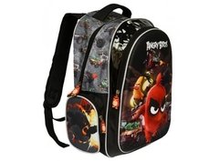 Mochila De Costa Escolar Angry Birds Em 3d Preto Menino - comprar online